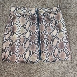 Snake print skirt
